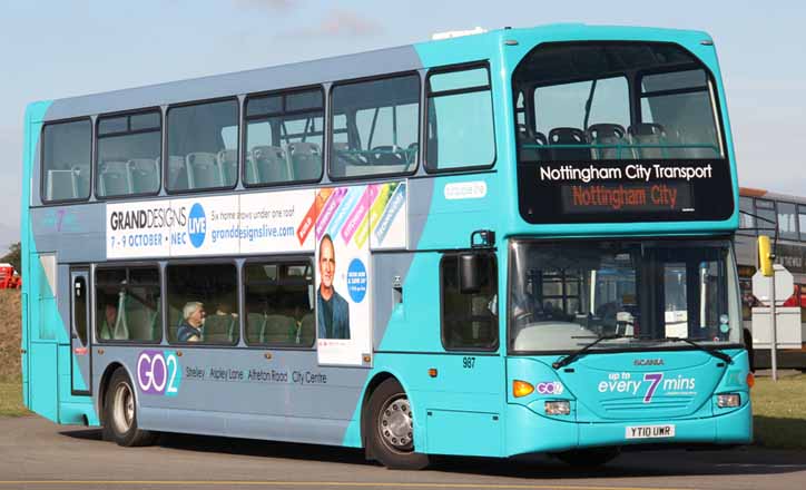 Nottingham City Scania N230UD Optare Omnidekka 987